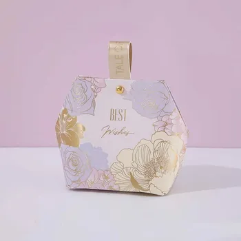 Svatební dekorace Elegantní svatební dárková krabička | svatební dekorace 5 ks - fialová