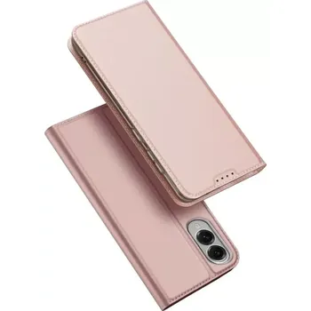 Pouzdro na mobilní telefon Pouzdro Dux Ducis Skin Pro – Samsung Galaxy S25 Edge, růžové (Flipové pouzdro, obal, kryt DUX DUCIS Skin Pro pro Samsung Galaxy S25 Edge – růžové, se stojánkem a kapsou)