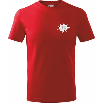 Chlapecké tričko ON-DESIGN Dětské triko s vlastním potiskem Velikost: 146 cm/10 let, Umístění potisku: levé prso, Barva: červená