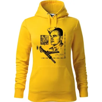 Dámská mikina Mikina - Jan Kubiš - Anthropoid Barva: Žlutá (04), Velikost: L, Střih: Dámské