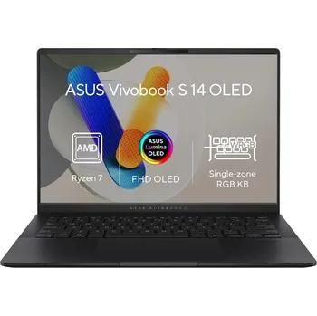 Notebook ASUS NTB Vivobook S 14 (M5406KA-OLED108X), AI 7 350, 14.0" 1920x1200, 24GB, 1TB SSD, AMD Radeon, W11 Pro, Neutral Black