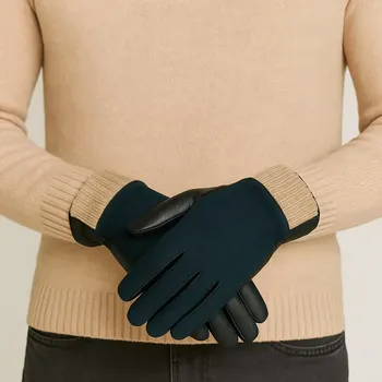 Čepice Scotch & Soda Pánské kožené rukavice s vlněnou podšívkou SAS169460, vel. M