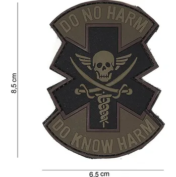 Nášivka 101 Inc. Company Nášivka na suchý zip Do No Harm (plast 3D)-černá (101 INC)