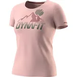 Dámské funkční tričko Dynafit TRANSALPER GRAPHIC SHIRT - světle růžová XL
