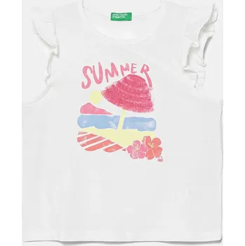 Dětské bavlněné tričko United Colors of Benetton 3I1XG10JK.P.Seasonal bílá 00X, vel. 116