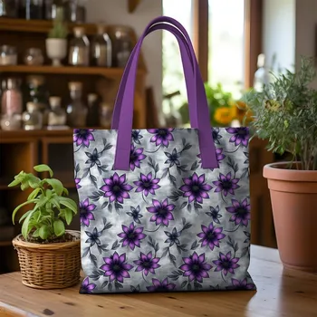 Panel- Taška/Vak Fialové kvítky