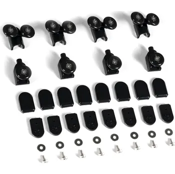 Polysan Set pojezdů 4ks horních a 4ks spodních, černá, SPBL04