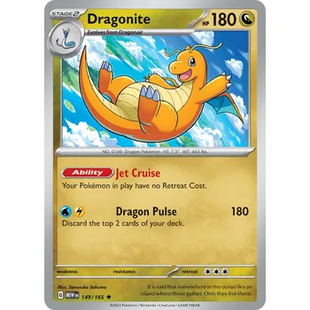Sběratelská karetní hra Dragonite MEW 149/165 - holo