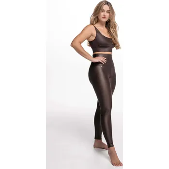 Dámské legíny ATHLEEYA legíny - ESSENTIAL SHINE - hnědá XL
