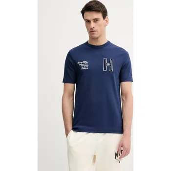 Bavlněné tričko Tommy Hilfiger MW0MW39364 námořnická modř 59X, vel. L