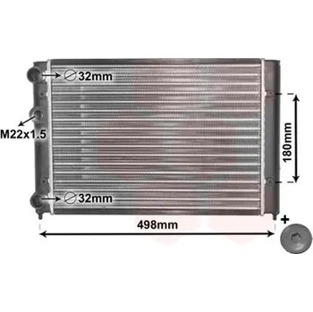 Motor automobilu Chladič, chlazení motoru VAN WEZEL 58002028