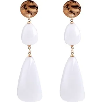 Náušnice Flamenco Mystique Bílé visací náušnice K1044B