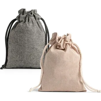 Vánoční dekorace GIBRALTAR. Dárková taška z recyklované bavlny (70%), polyesteru (30% rPET) (140 g/m²) - Přírodní