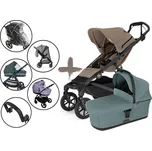 Kočárek Thule Urban Glide 4-wheel s korbou a UNI příslušenstvím, Tinted Taupe Barva korbičky:: Mid blue, Barva kočárku:: Tinted Taupe