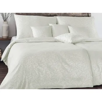 Povlečení Damaškové povlečení EXCELLENT 2x 70x90, 200x200 TENCEL Šepot větviček krémový