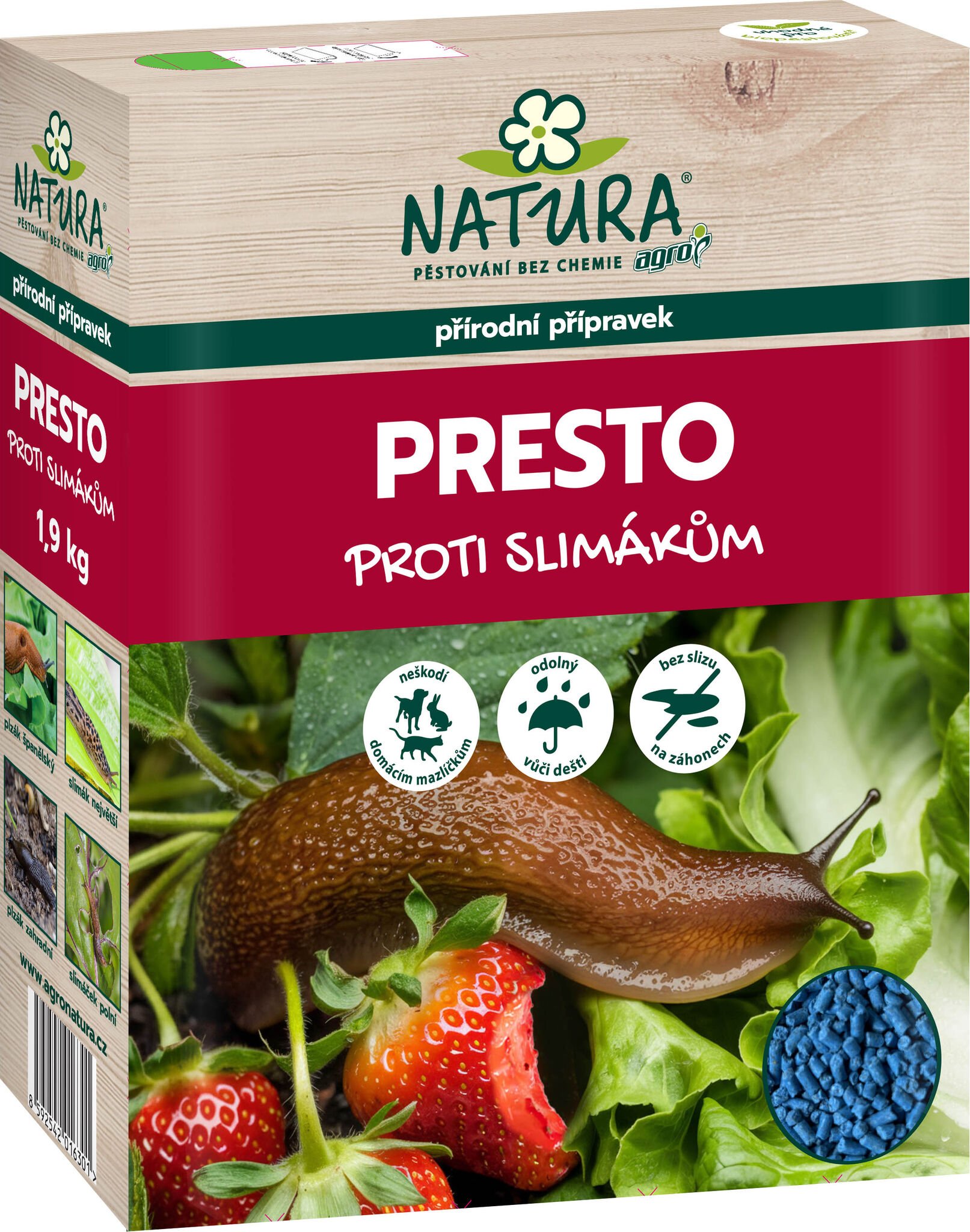 Natura PRESTO - granule proti slimákům 1,9kg jed na slimáky