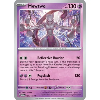 Sběratelská karetní hra Mewtwo MEW 150/165 - holo