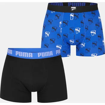 Boxerky pánské boxerky PUMA - BENJAMIN BLUE - 2 ks - L (Puma Cat Aop Boxer 2 Pack)