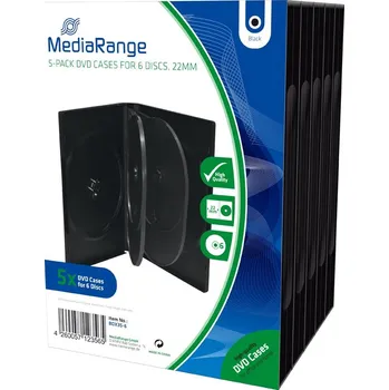 Příslušenství pro datový nosič OEM Obal na 6 DVD 22mm černý - 5 ks BOX35-6