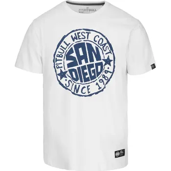 Pánské tričko PitBull West Coast - pánské triko SAN DIEGO SUN bílé 3XL