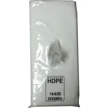 Sáček na potraviny Sáčky HDPE Skládané 14+8x32cm, 1000ks/box