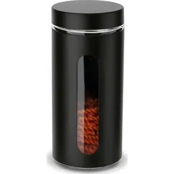 Dóza na potraviny Dóza sklo d10x22cm ČERNÁ+průhled, 1400ml
