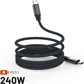 Datový kabel Fixed USB-C/USB-C 2m 240W FIXDBM-CC2-GR 8591680176106
