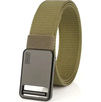 Opasek Nylonový opasek s kovovou přezkou Košen Zelený