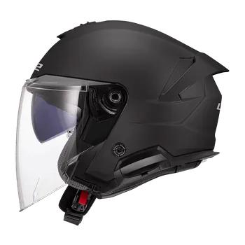 Helma na motorku LS2 OF618 VERSO II SOLID MATT BLACK XXL