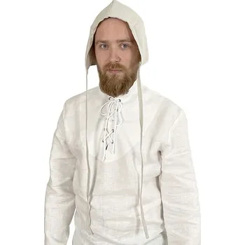 Karnevalový kostým imago Středověká lněná čepice, velikost S/M
