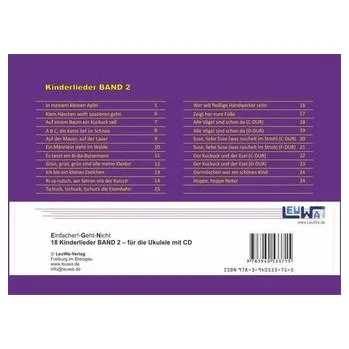 Einfacher!-Geht-Nicht: 18 Kinderlieder BAND 2 - für die Ukulele mit CD - Oberlin, Anton