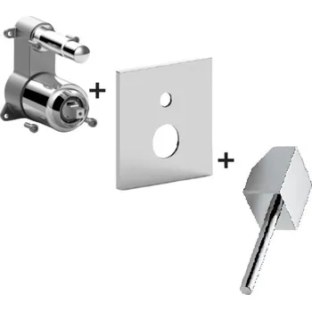 Vodovodní baterie Paffoni LEA vrchní sada vanové podomítkové baterie Barva: Chrom LEABOX015CR