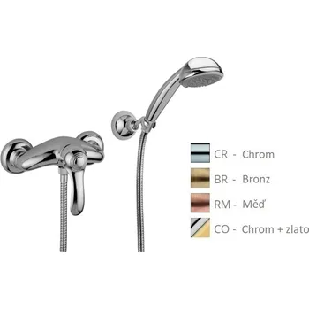 Vodovodní baterie Paffoni FLAVIA sprchová baterie se sprchovým kompletem Barva: Bronz FA168DBR