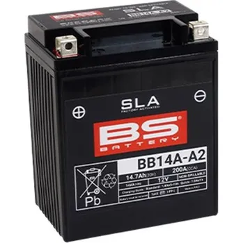 Motobaterie Továrně aktivovaná motocyklová baterie BS-BATTERY BB14A-A2 (FA) (YB14A-A2 (FA)) SLA