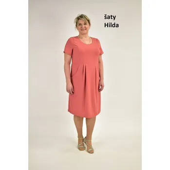Dámské šaty Šaty s krátkým rukávem Hilda 173 - Kepa style barva: oranžová-cihlová, velikost: 40