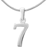Přívěsky stříbrné číslice 1, 2, 3, 4, 5, 6, 7, 8, 9 Číslice: 7