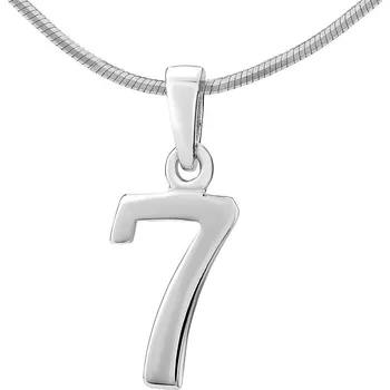 Módní doplněk Přívěsky stříbrné číslice 1, 2, 3, 4, 5, 6, 7, 8, 9 Číslice: 7