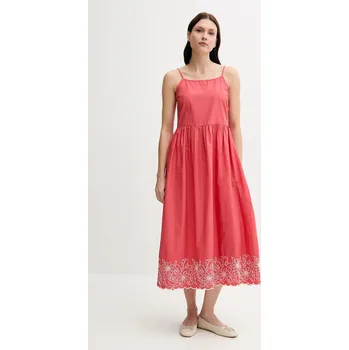 Dámské šaty Bavlněné šaty United Colors of Benetton 4KUSDV0B7 růžová 38X, vel. L