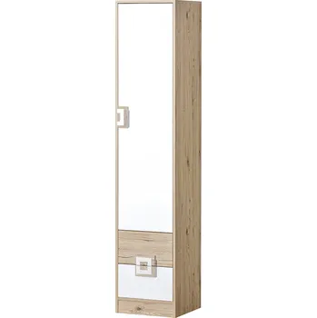 Dětská skříň Nábytek PEGAS s.r.o. Šatní skříň policová NICO 05, Světlý Dub/Bílá/Světlý Dub