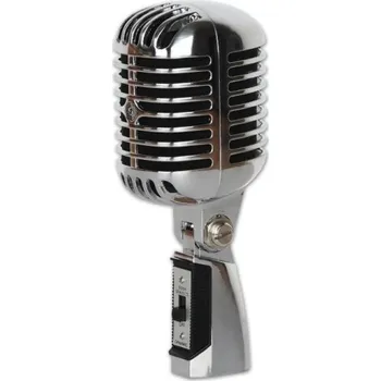 Mikrofon Dynamický mikrofon pro zpěv v retro designu s kardioidní charakteristikou a kovovým tělem