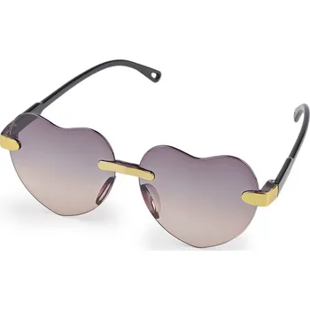 Párty / karnevalové brýle srdce - dětské, barva 6 šedá