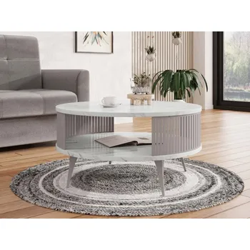 Konferenční stolek Kulatý konferenční stolek Mozimo Kashmir, Barva: kašmír / mramor bianco MIRJAN 5903211421907