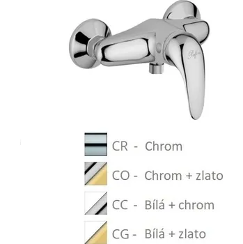 Vodovodní baterie Paffoni NETTUNO DUE sprchová baterie bez sprch.kompletu Barva: Barva (bílý lesk nebo černá) + chrom ND168CC