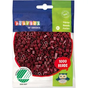 Puzzle PLAYBOX Zažehlovací korálky - tmavě červené 1000ks