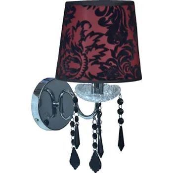 Nástěnné svítidlo Chromová nástěnná lampa, sametové stínidlo, 1x40W E14 Astor