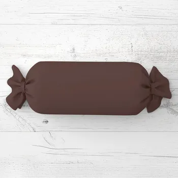 Dekorativní polštářek Polštář válec bonbon Rongo RG-042 Hnědý 15x60 cm
