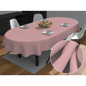 ubrus Dekorační oválný ubrus Rongo RG-074 Starorůžový 50x100 cm