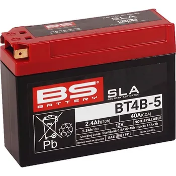 Motobaterie Továrně aktivovaná motocyklová baterie BS-BATTERY BT4B-5 (FA) (YT4B-5 (FA)) SLA