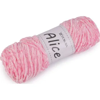 Příze Pletací žinylková příze Alice 100 g Varianta: 16 růžová sv., Balení: 1 ks