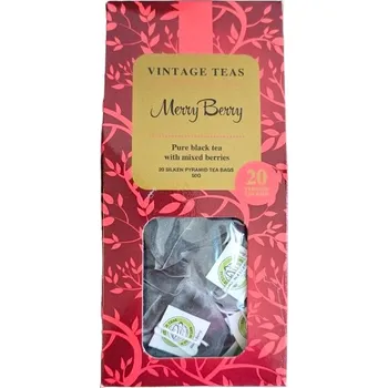 Vintage Teas čaj Merry Berry 20 pyramid 50 g (Pravý čaj v pyramidových sáčcích)